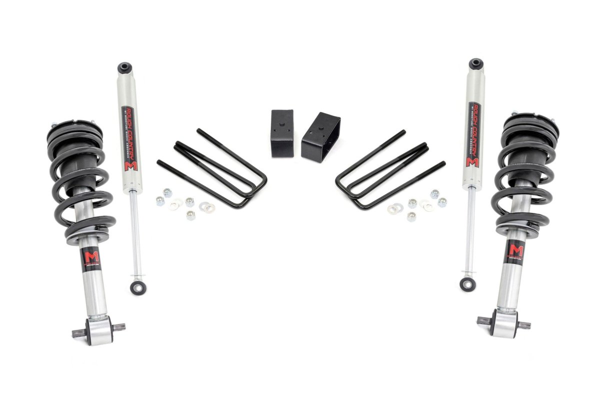 Chevrolet Silverado 1500 Suspension Lift Kit - Front + Rear - Rough Country - 3.5 Inch Lift Kit | M1 Struts - '07-'13